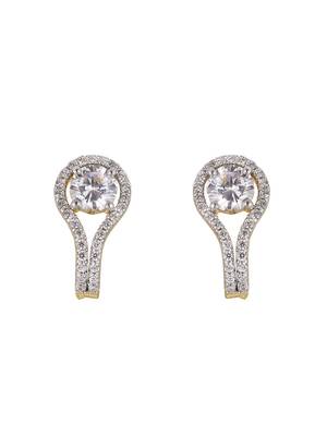 Gold plated stud earrings in sterling silver 1