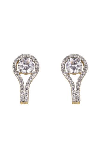 Gold plated stud earrings in sterling silver