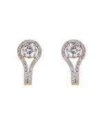 Gold plated stud earrings in sterling silver