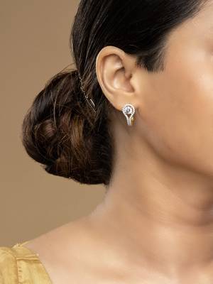 Gold plated stud earrings in sterling silver 2