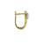 Gold plated stud earrings in sterling silver