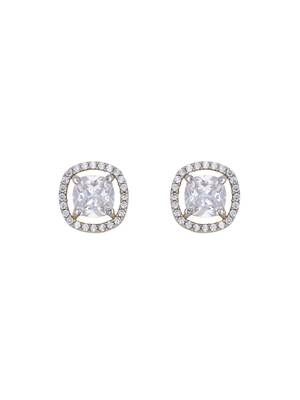 Gold plated stud earrings in sterling silver 2
