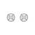 Gold plated stud earrings in sterling silver