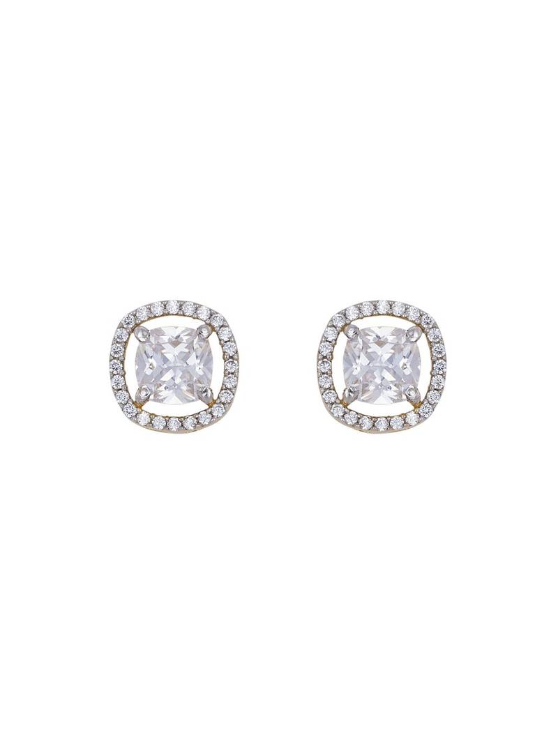 Gold plated stud earrings in sterling silver