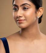 Gold plated stud earrings in sterling silver