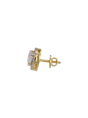 Gold plated stud earrings in sterling silver 3