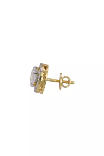 Gold plated stud earrings in sterling silver