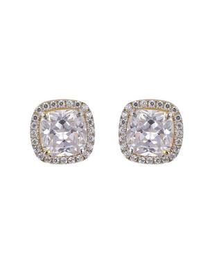 Gold plated stud earrings in sterling silver 2
