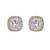 Gold plated stud earrings in sterling silver
