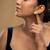 Gold plated stud earrings in sterling silver