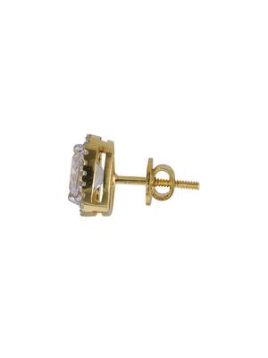 Gold plated stud earrings in sterling silver 3