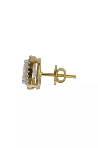 Gold plated stud earrings in sterling silver