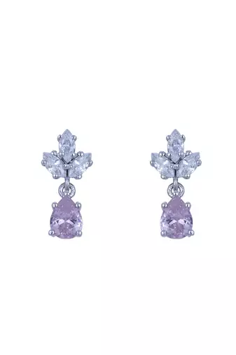 Silver plated dangler earrings in sterling silver