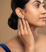 Silver plated dangler earrings in sterling silver