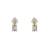 Gold plated stud earrings in sterling silver