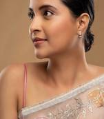 Gold plated stud earrings in sterling silver