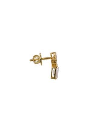 Gold plated stud earrings in sterling silver 3