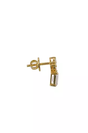 Gold plated stud earrings in sterling silver