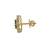 Gold plated green stone stud earrings in sterling silver