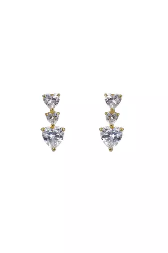 Gold plated earrings in sterling silver