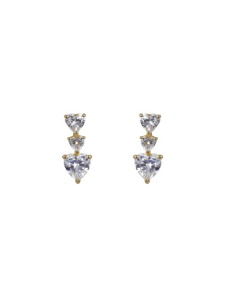 Gold plated earrings in sterling silver