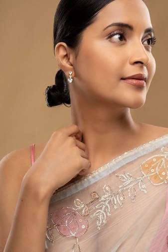 Gold plated earrings in sterling silver