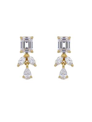 Gold plated earrings in sterling silver 2