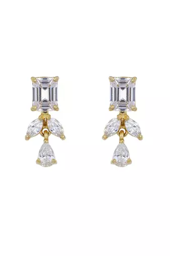 Gold plated earrings in sterling silver