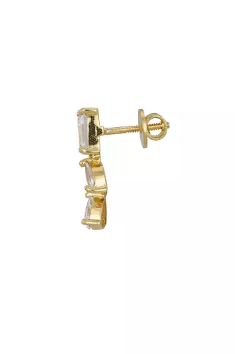 Gold plated earrings in sterling silver