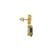 Gold plated green stone dangler earrings in sterling silver