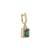 Gold plated green stone dangler earrings in sterling silver