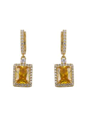 Gold plated dangler earrings in sterling silver 2