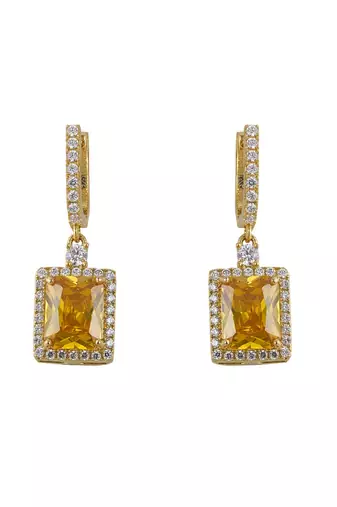 Gold plated dangler earrings in sterling silver