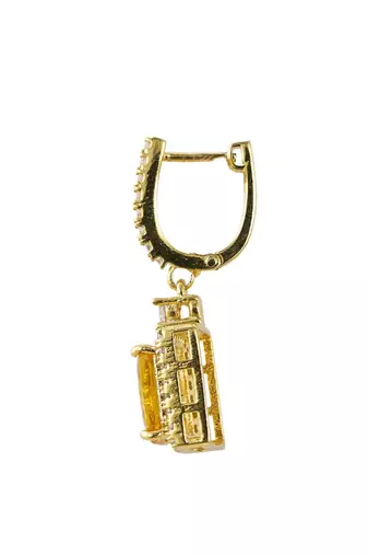 Gold plated dangler earrings in sterling silver