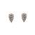 Gold plated stud earrings in sterling silver