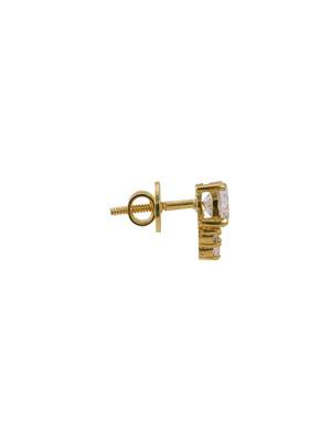 Gold plated stud earrings in sterling silver 3