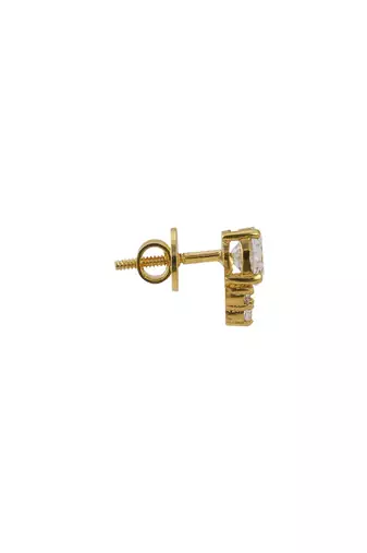 Gold plated stud earrings in sterling silver