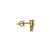 Gold plated stud earrings in sterling silver