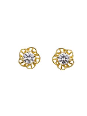 Gold plated stud earrings in sterling silver 2