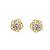 Gold plated stud earrings in sterling silver