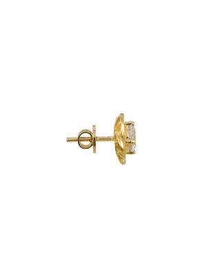 Gold plated stud earrings in sterling silver 3