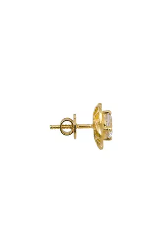 Gold plated stud earrings in sterling silver
