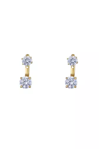 Gold plated earrings in sterling silver