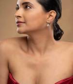 Gold plated earrings in sterling silver