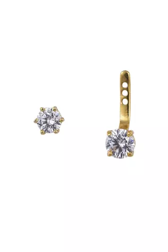 Gold plated earrings in sterling silver