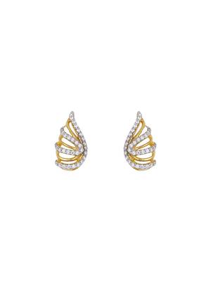 Gold plated stud earrings in sterling silver 2