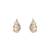Gold plated stud earrings in sterling silver