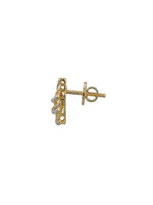 Gold plated stud earrings in sterling silver 3