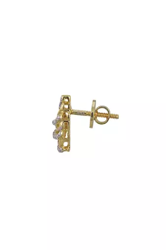 Gold plated stud earrings in sterling silver
