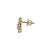 Gold plated stud earrings in sterling silver